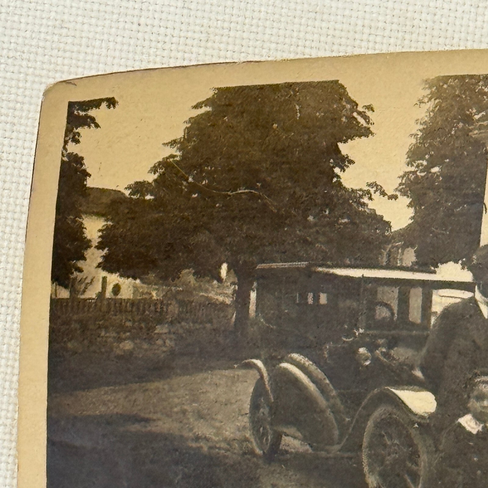 Vintage Photograph Photo Antique People with Early Automobile Car Children Kids