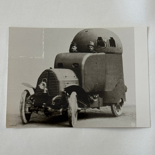 Early Military Tank Vehicle Truck Vintage Image Modern Print