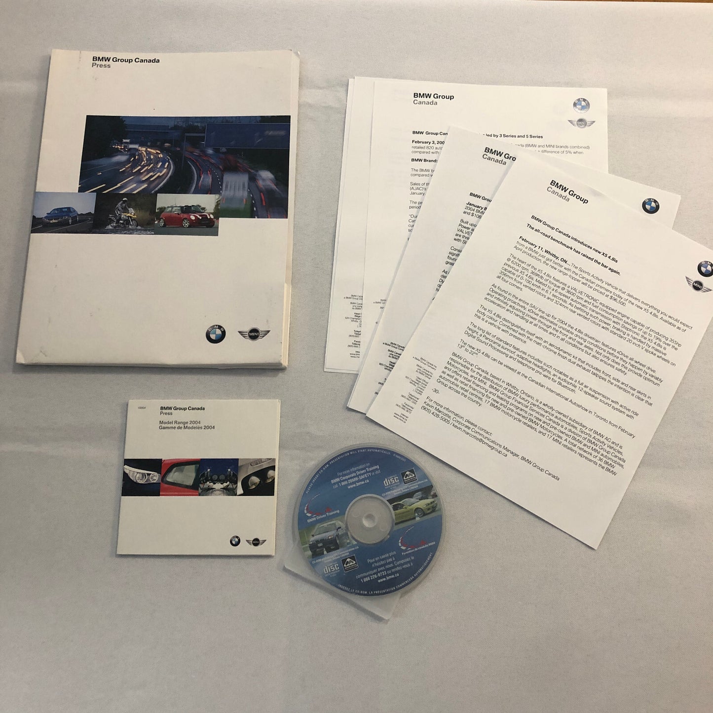 2004 BMW Press Kit Sales Brochure Catalog w/ Photo Cd X5 X3 3 5 6 Series 