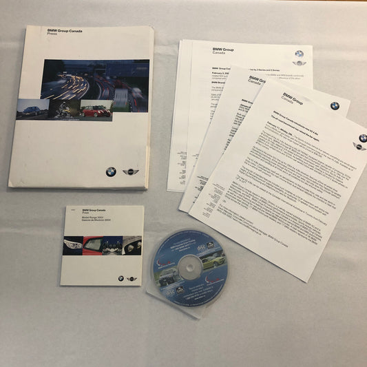 2004 BMW Press Kit Sales Brochure Catalog w/ Photo Cd X5 X3 3 5 6 Series 