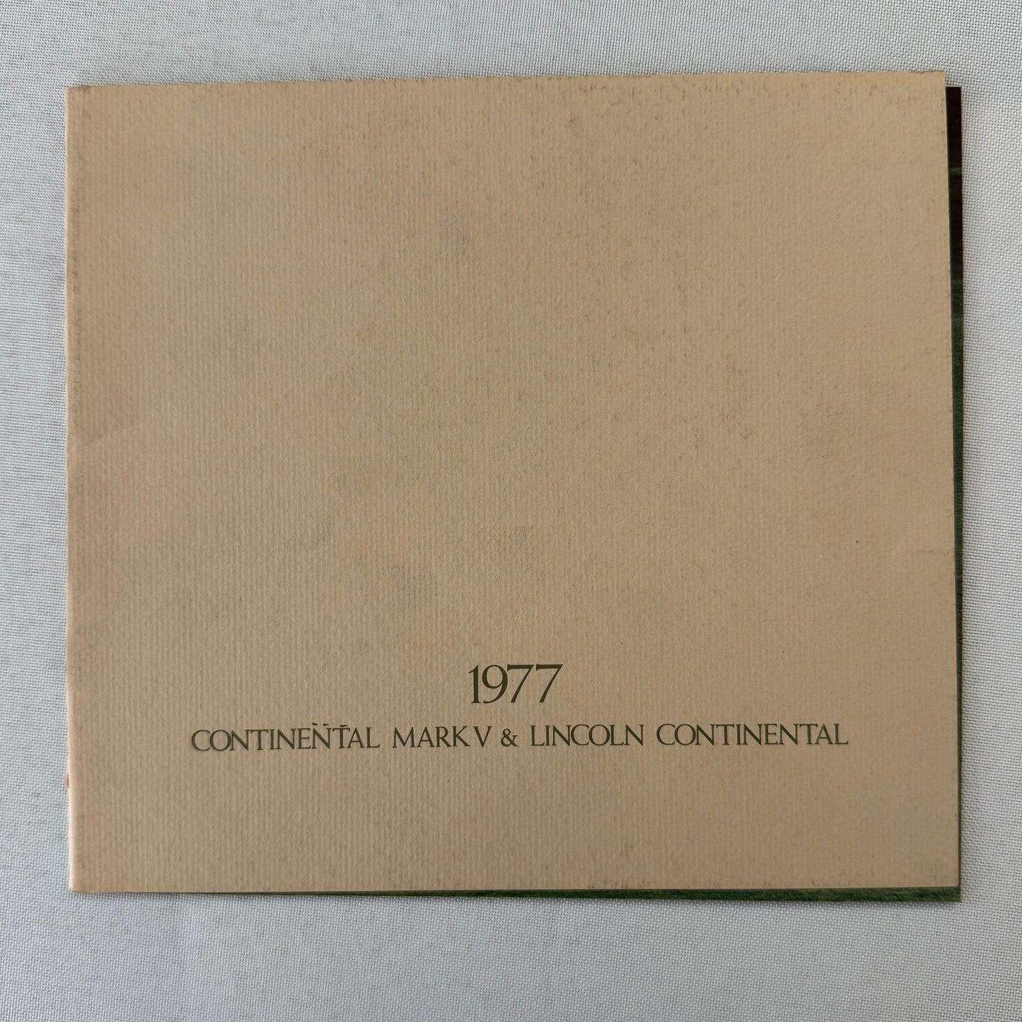 1977 Lincoln Car Sales Brochure Catalog Lincoln Continental Mark V