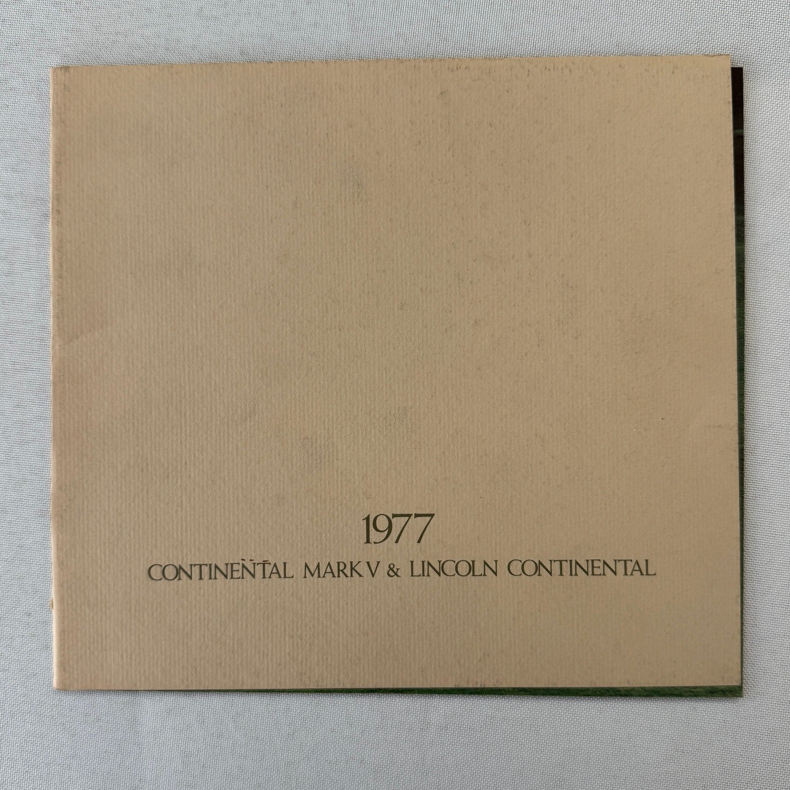 1977 Lincoln Car Sales Brochure Catalog Lincoln Continental Mark V