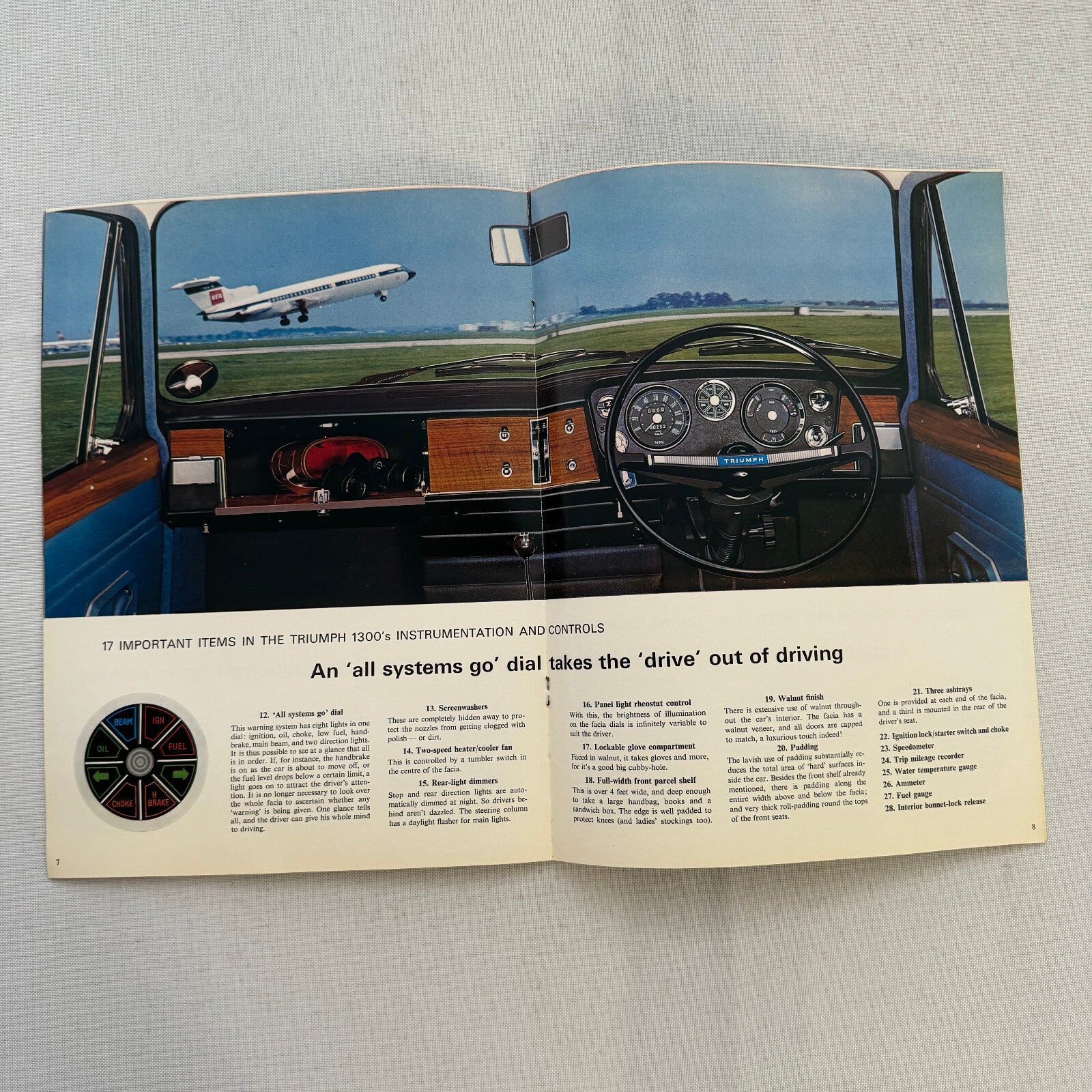 Triumph 1300 Car Sales Brochure Catalog Vintage Advertising