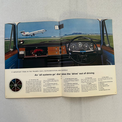 Triumph 1300 Car Sales Brochure Catalog Vintage Advertising