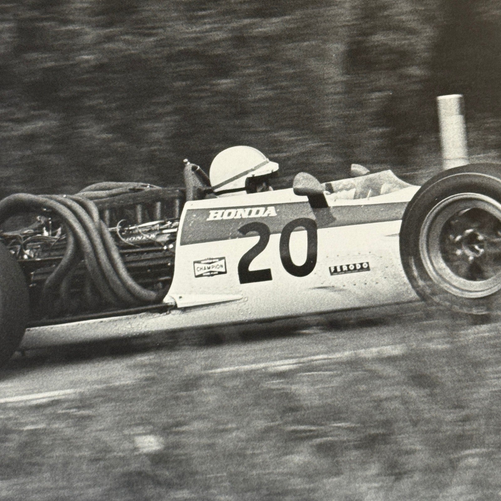Vintage Racing Photo Photograph John Surtees Honda Car 1968 Belgian Grand Prix