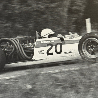 Vintage Racing Photo Photograph John Surtees Honda Car 1968 Belgian Grand Prix