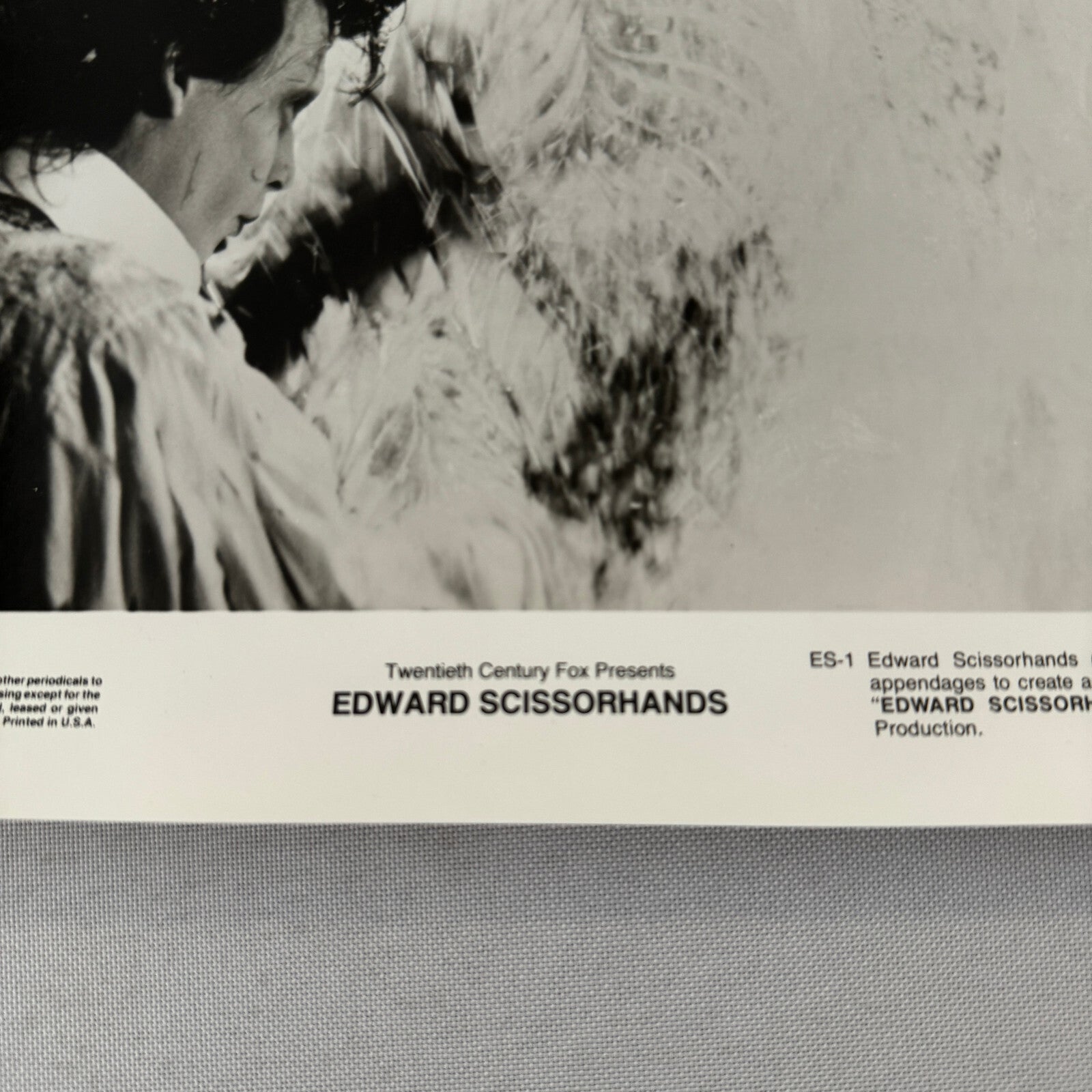 Edward Scissorhands Movie Film Press Photo Photograph Johnny Depp