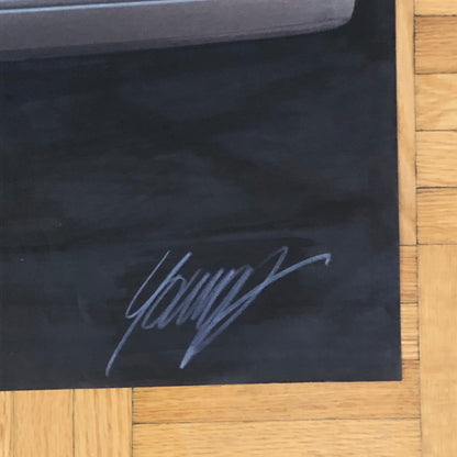 Car Styling Concept Illustration Art Drawing Sketch Vintage Signed YOUNG