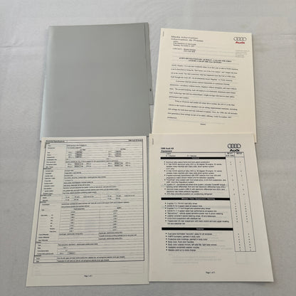 1998 Audi Press Kit Box Brochure A4 A6 A8 Factory Photos 35mm Slides