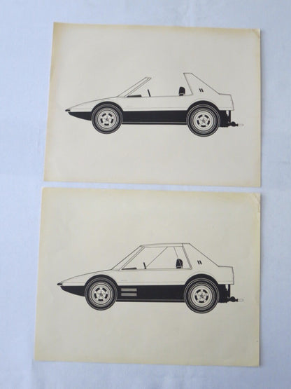 11 Vintage 1970s Concept Car Design Art Renderings Drawing Sketch Car Design