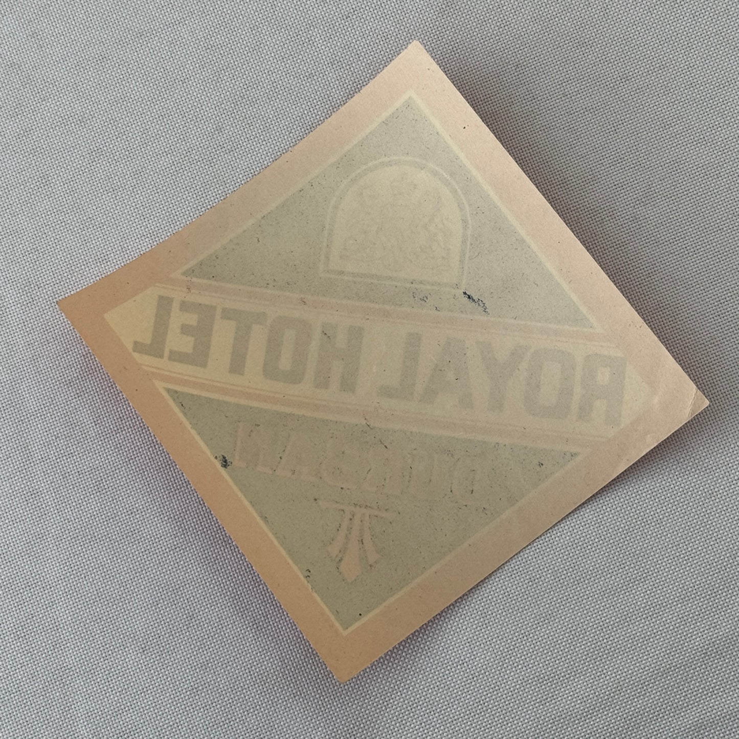 Vintage Travel Luggage Label Royal Hotel Durban South Africa South African