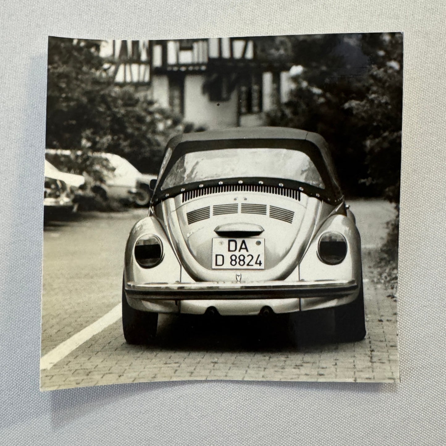 Vintage Volkswagen VW Beetle Convertible Cabriolet Photo Photograph Print Lot 2x
