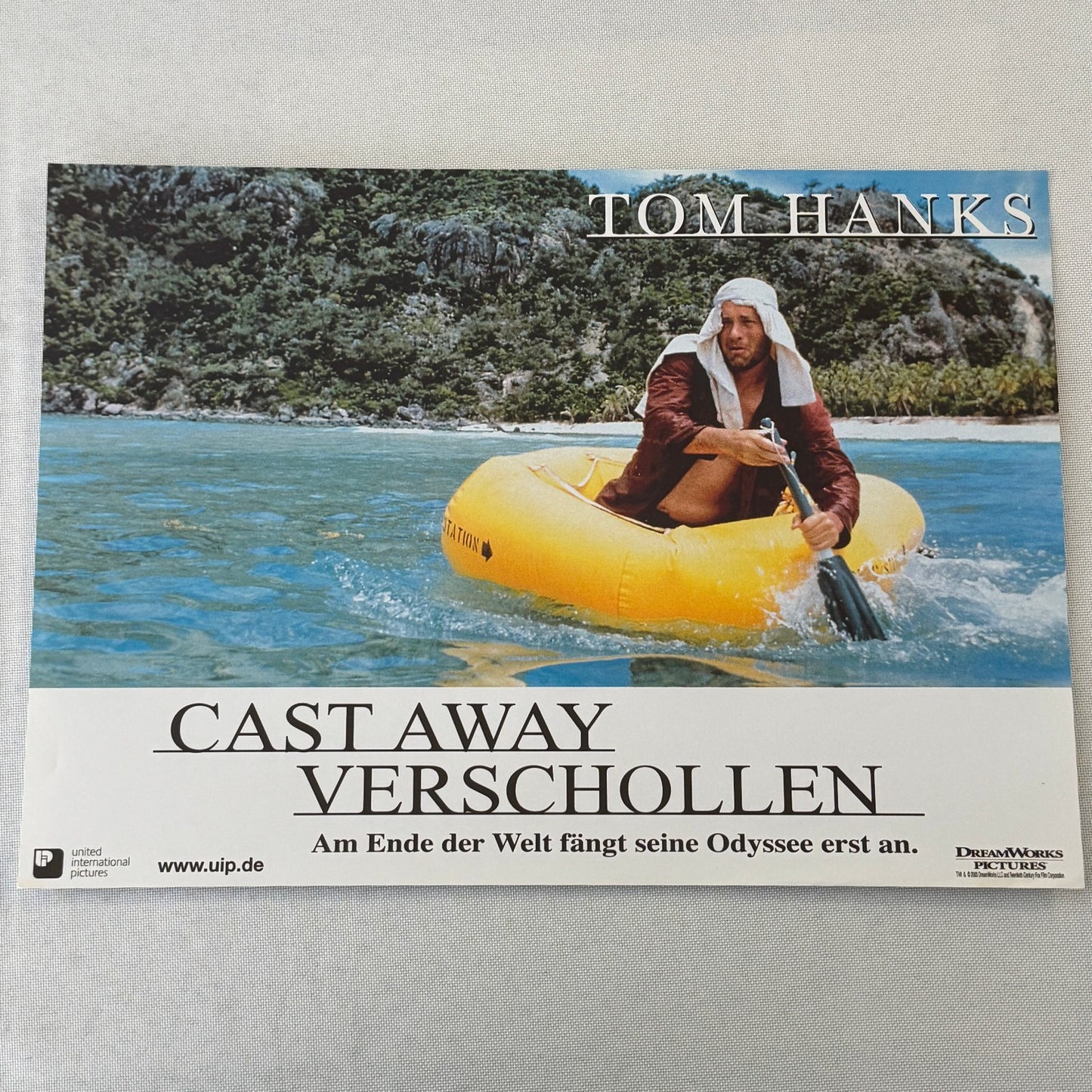 Vintage Movie Lobby Card Poster Lot Cast Away Verschollen GERMAN Tom Hanks