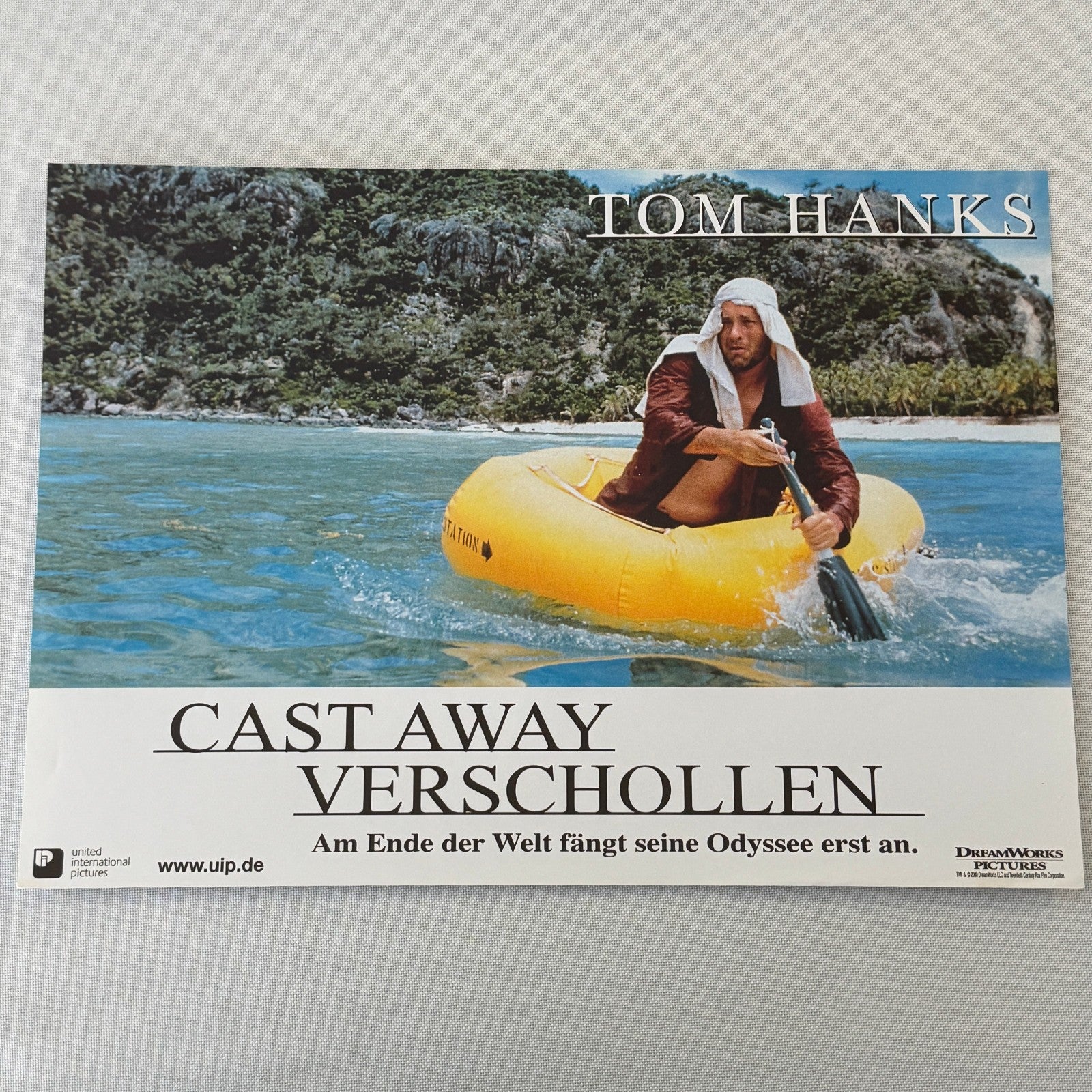 Vintage Movie Lobby Card Poster Lot Cast Away Verschollen GERMAN Tom Hanks