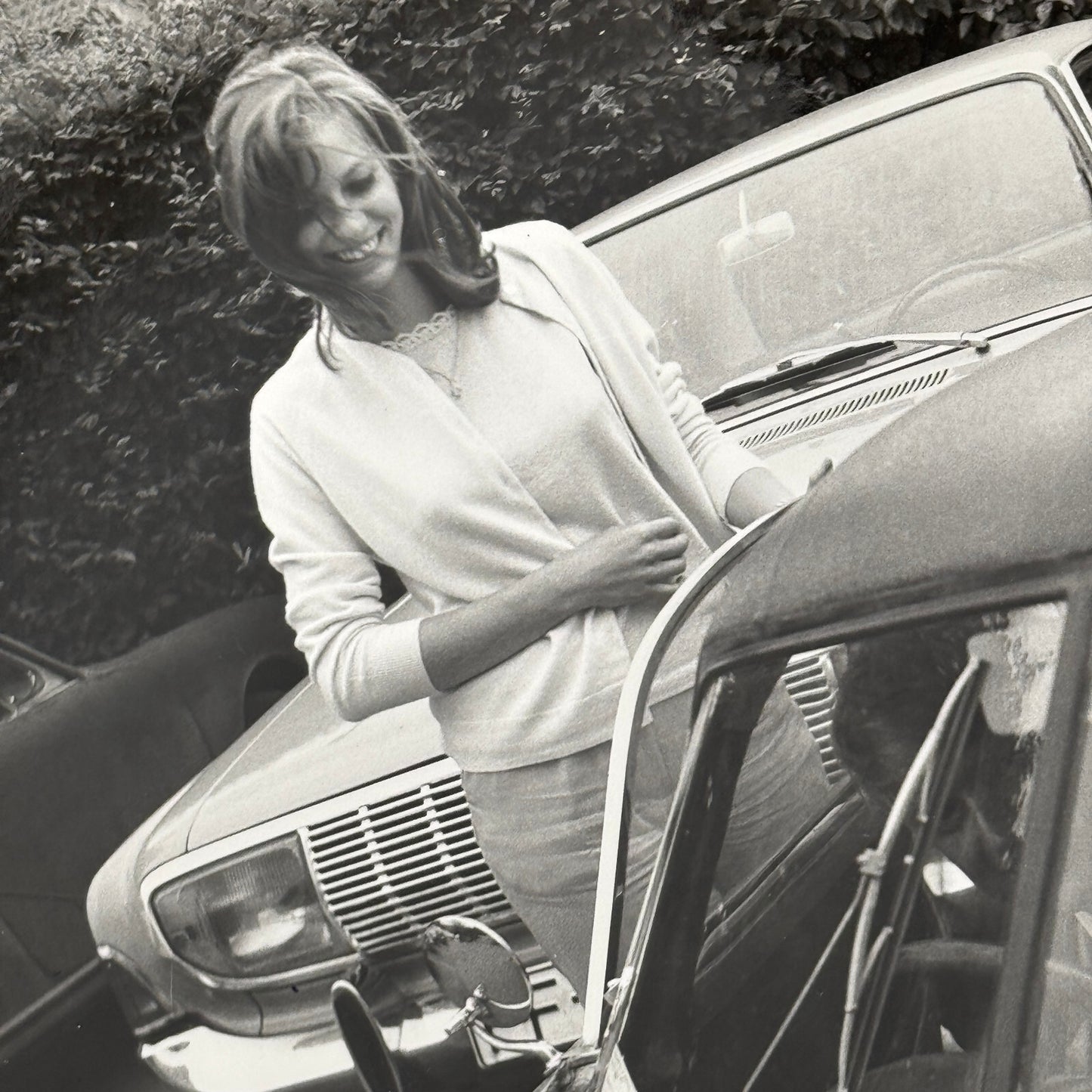 Beautiful Woman with Cars Vintage Photo Photograph Print Germany