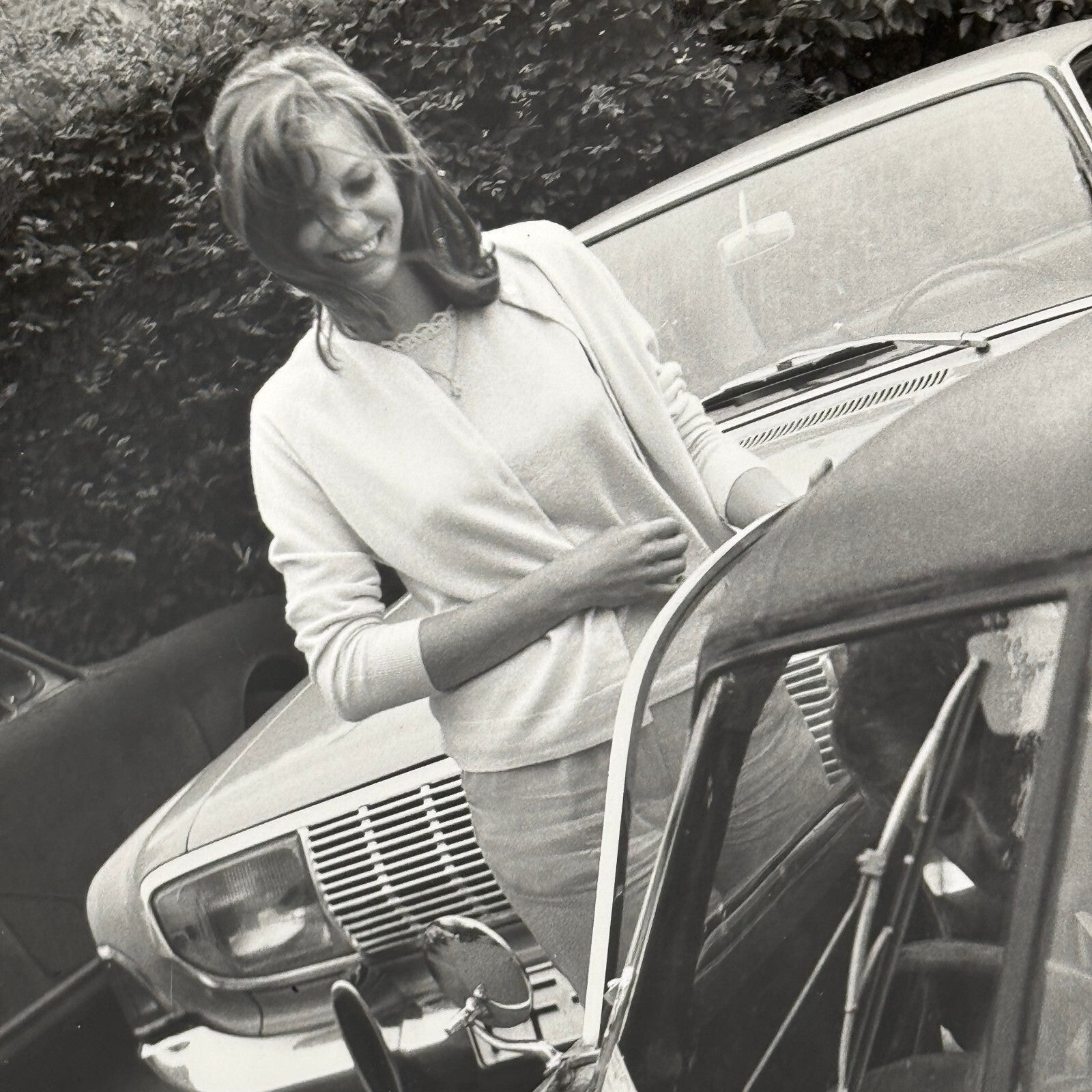Beautiful Woman with Cars Vintage Photo Photograph Print Germany