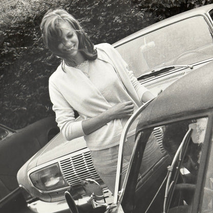 Beautiful Woman with Cars Vintage Photo Photograph Print Germany