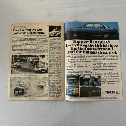 Vintage Renault Racing Supplement Magazine F1 Formula One ELF Renault 5 Gordini