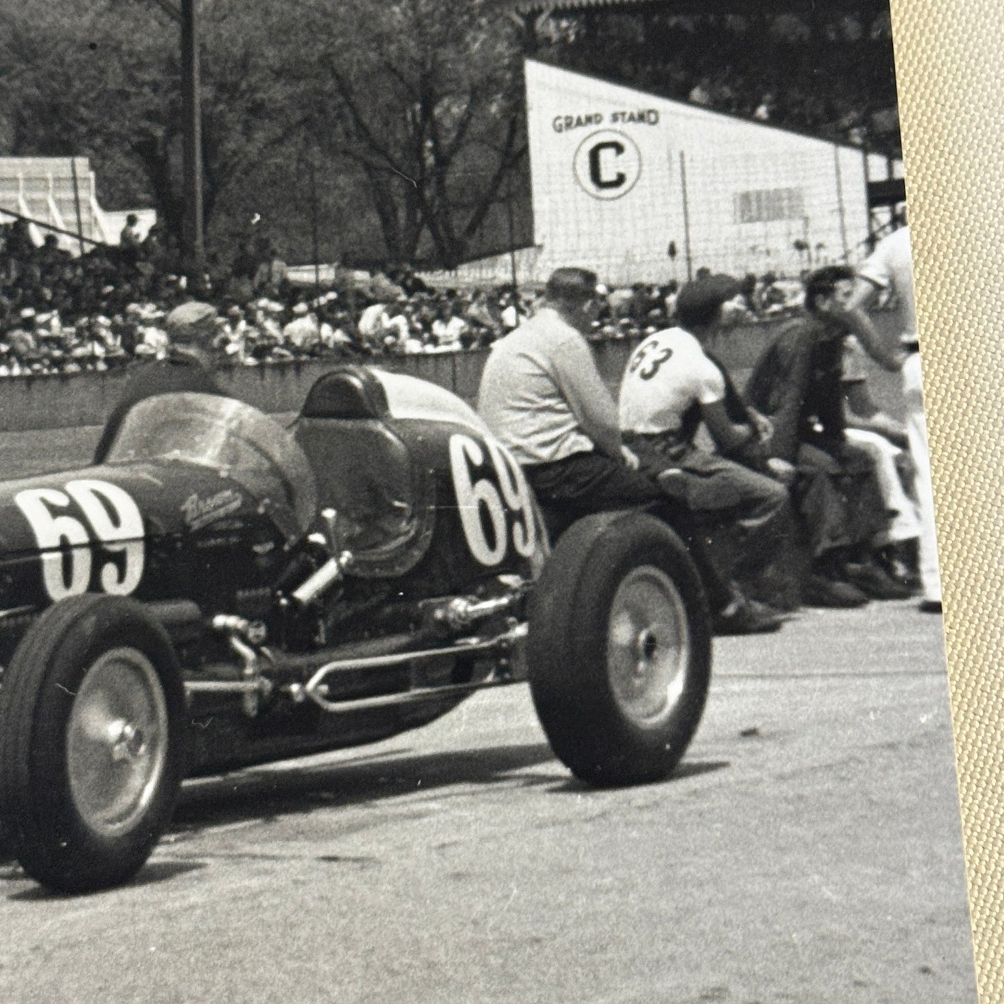 Vintage Racing Photo Photograph Unidentified Car MODERN PRINT
