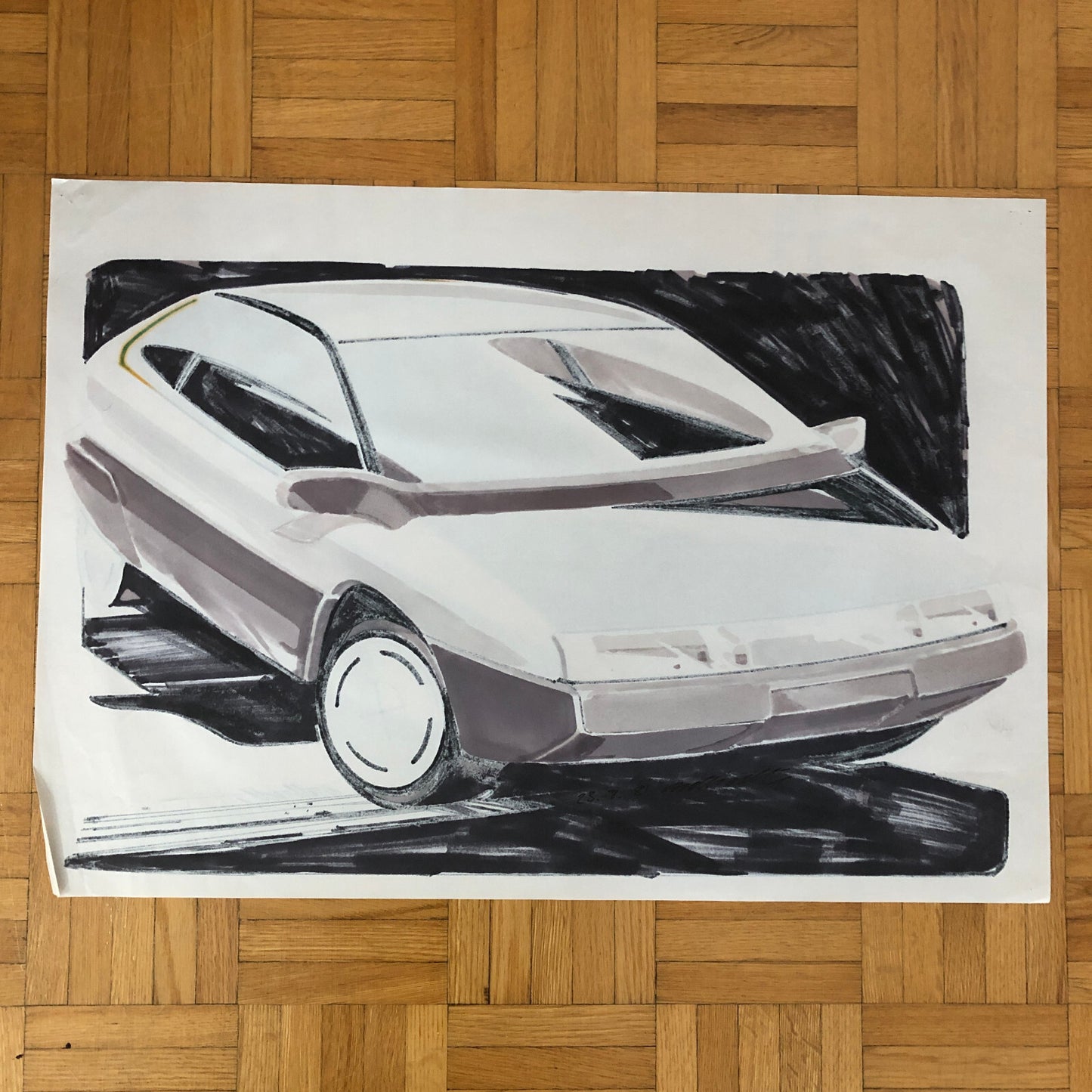 Car Styling Concept Illustration Art Drawing Sketch Vintage NOTTRODT