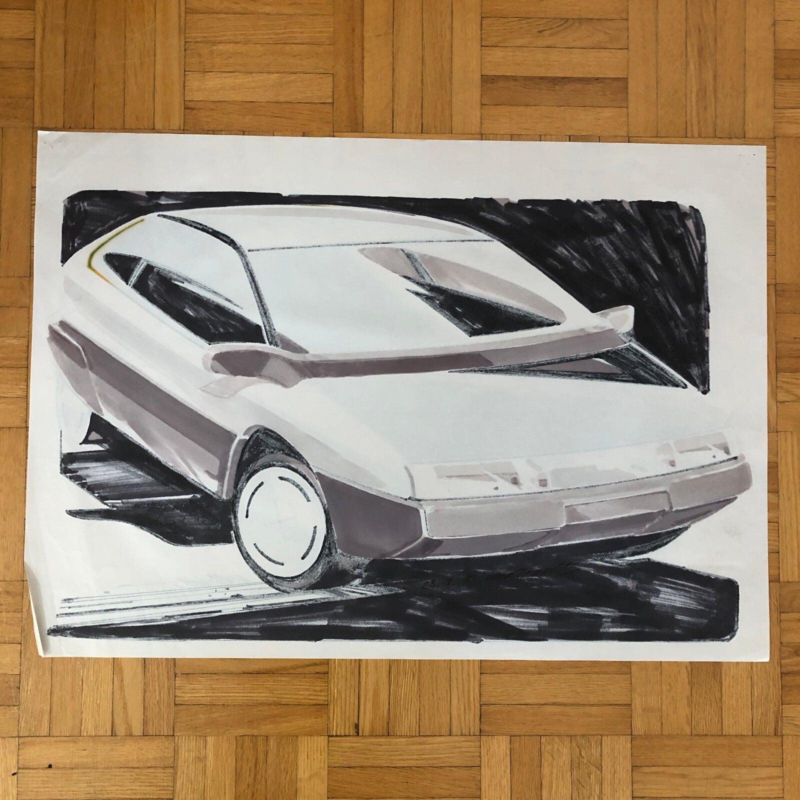 Car Styling Concept Illustration Art Drawing Sketch Vintage NOTTRODT
