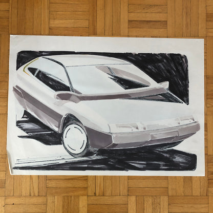 Car Styling Concept Illustration Art Drawing Sketch Vintage NOTTRODT