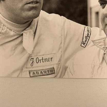 Vintage Abarth Racing Photo Photograph Drivers Johannes Ortner Franco Pilone