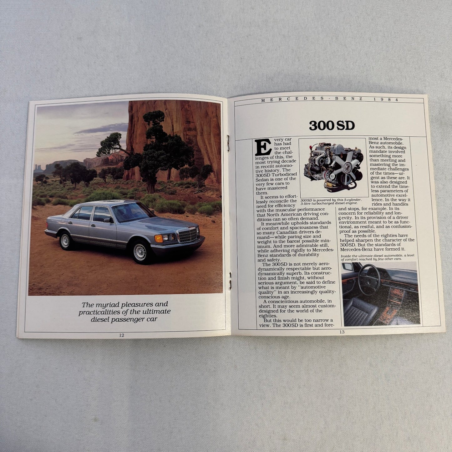 1984 Mercedes Benz Brochure Catalog 500SEC 380 SL 500 SEC SEL 380SE 300SD 300TD