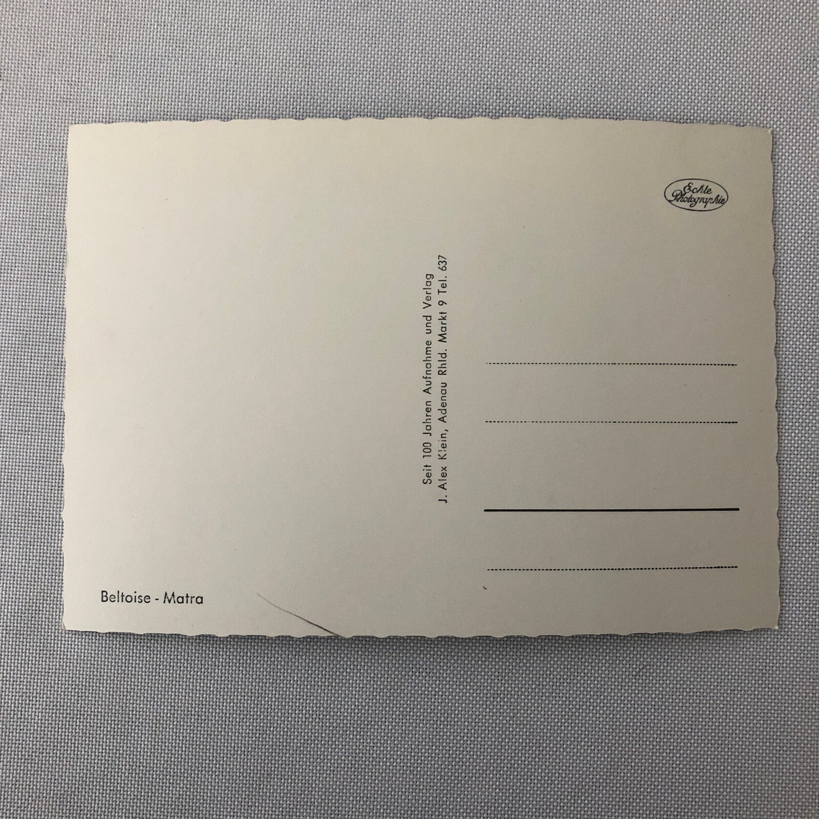 Jean-Pierre Beltoise Matra Racing Vintage Postcard Post Card Jean Pierre