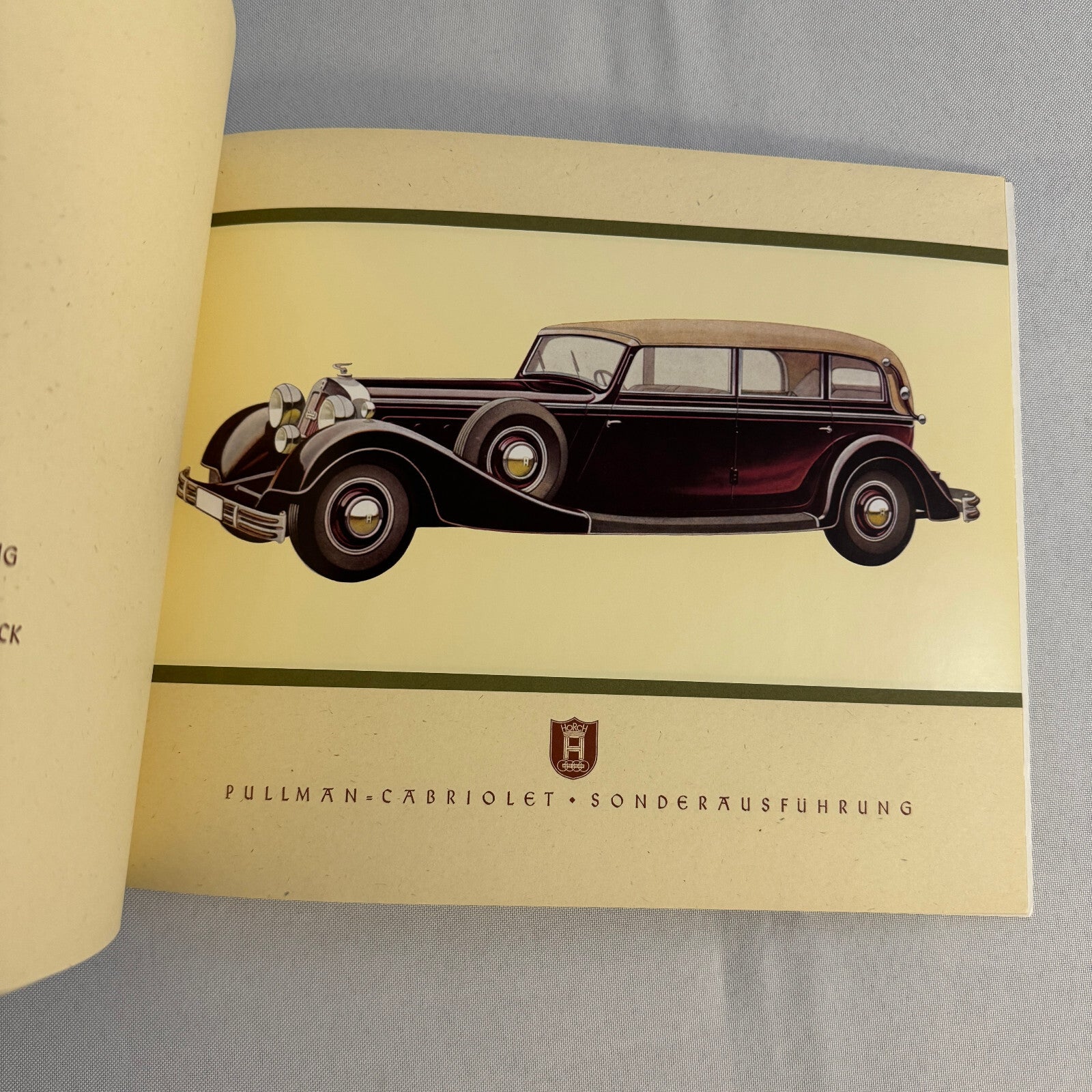 Auto Union Horch 850 Car Sales Brochure Catalog GERMAN Sports Cabriolet +