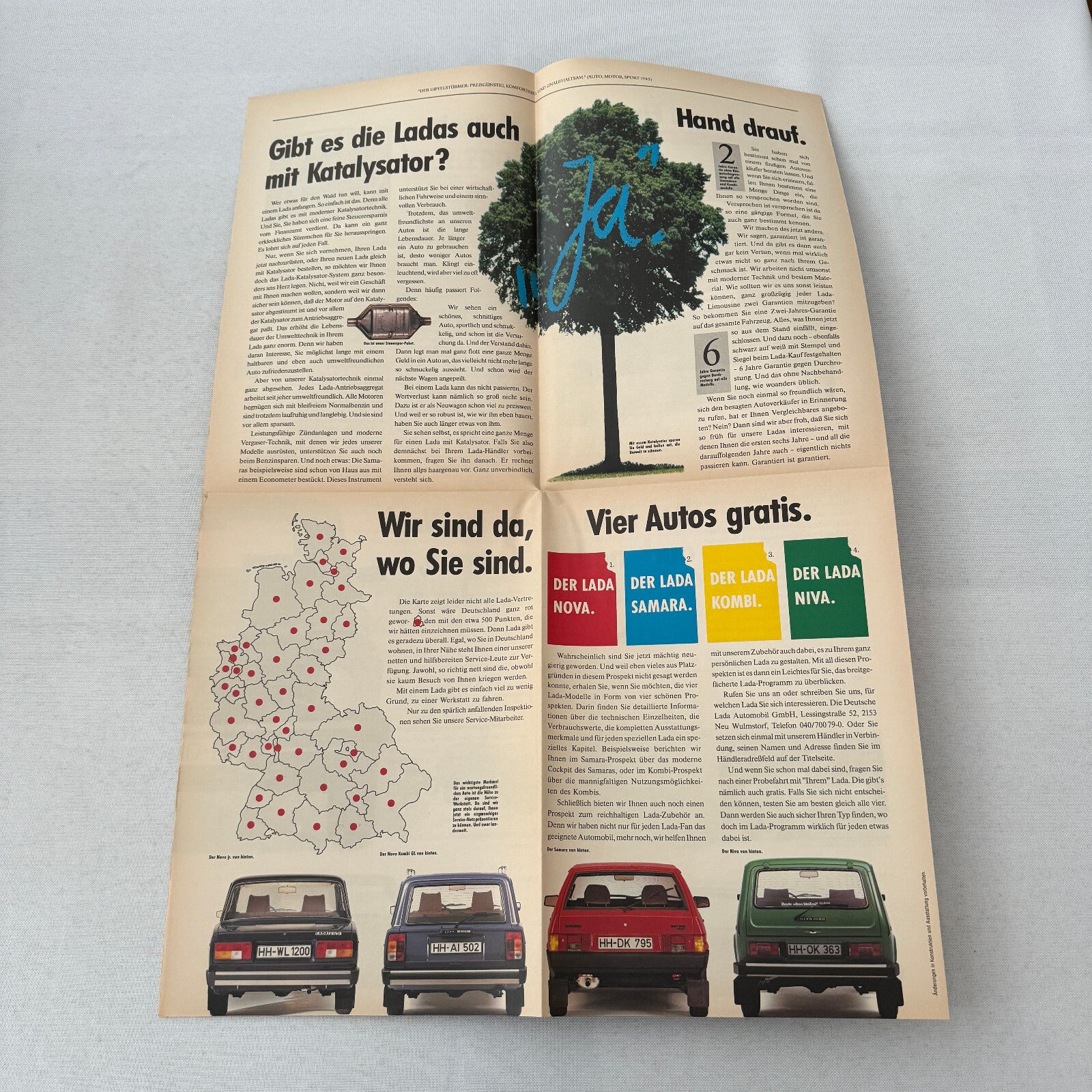 Lada Car Sales Brochure Catalog Lada Niva Samara Nova Kombi German Text European