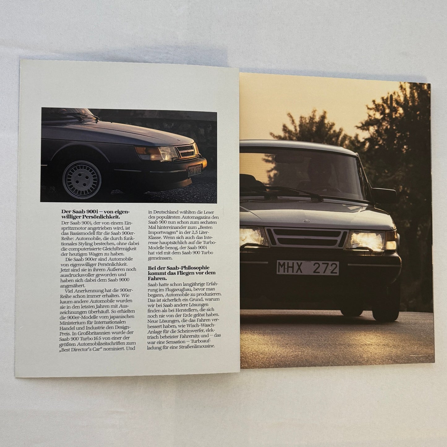Vintage Saab 900i Car Sales Brochure Catalog Saab 900 i GERMAN Text 1986 1987