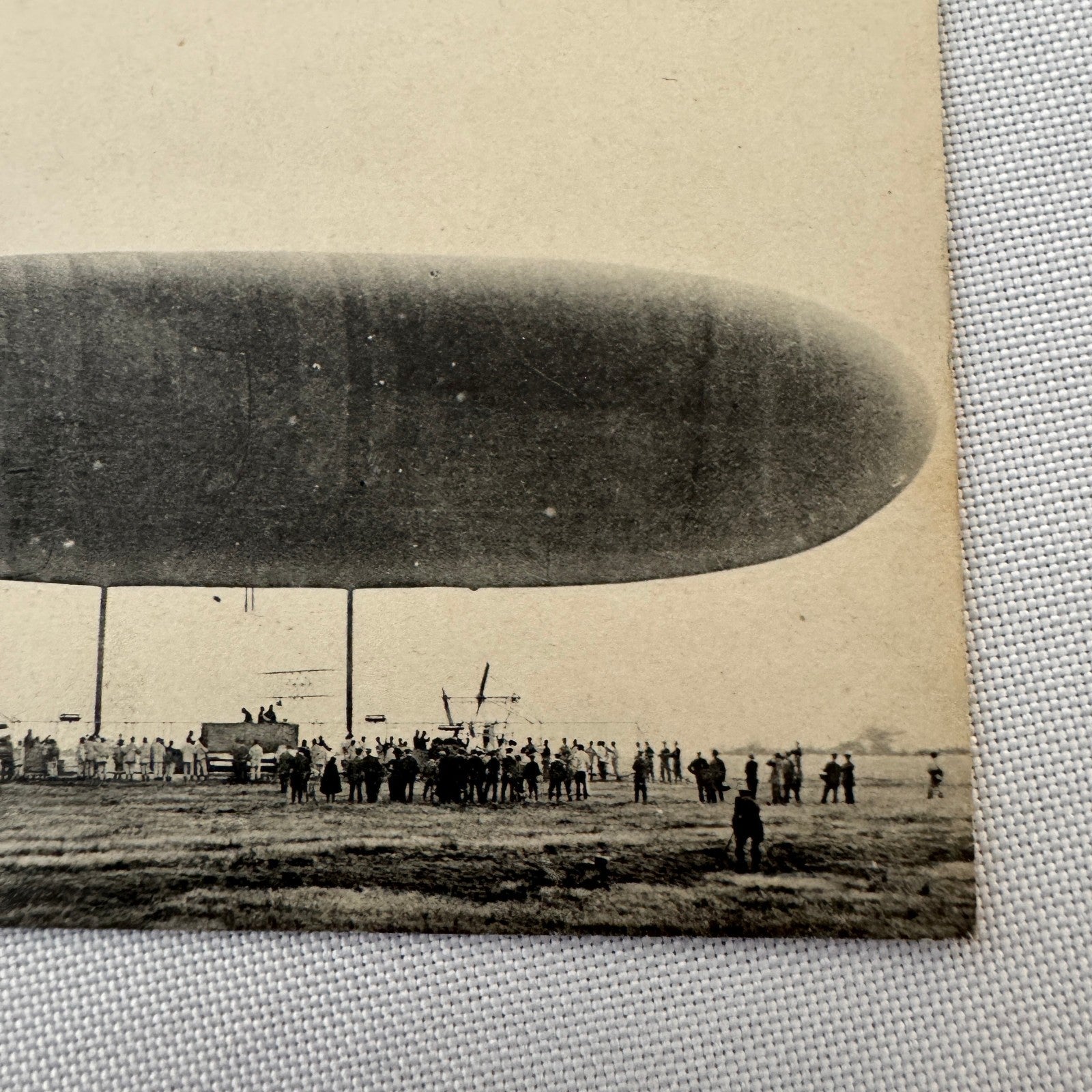 Vintage Zeppelin Airship Dirigible Postcard Post Card French Capitaine Ferber