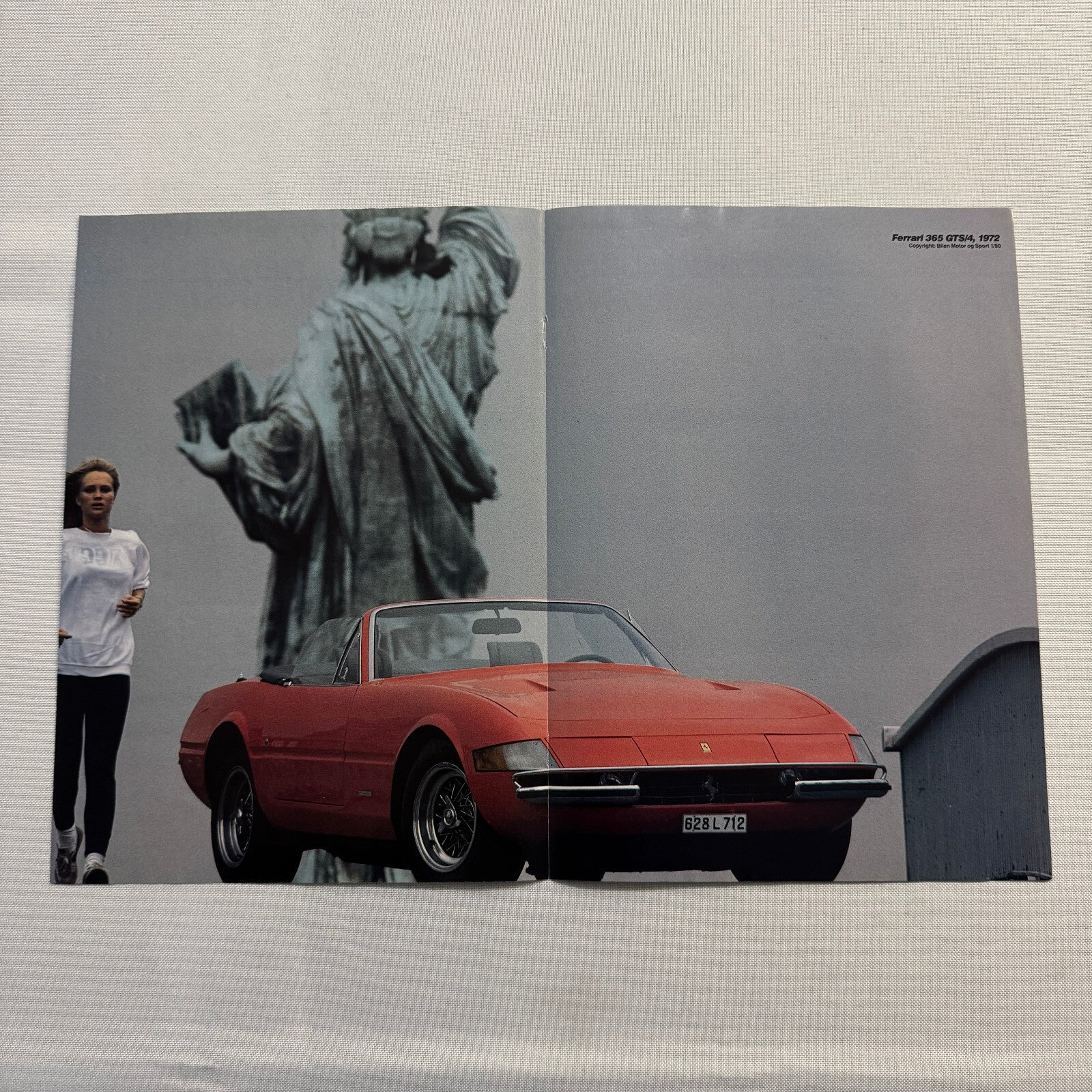 1972 Ferrari 365 GTS/4 Car Magazine Insert Poster European
