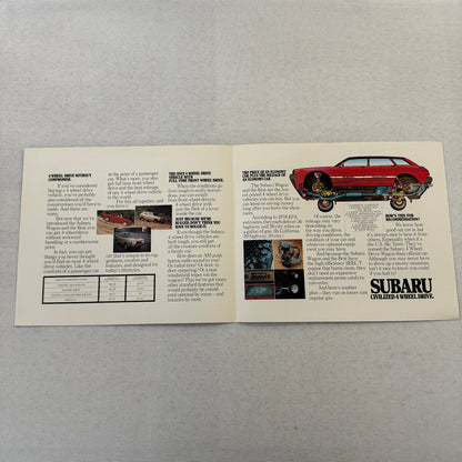 Subaru Brat and Station Wagon Sales Brochure Catalog Vintage Advertising