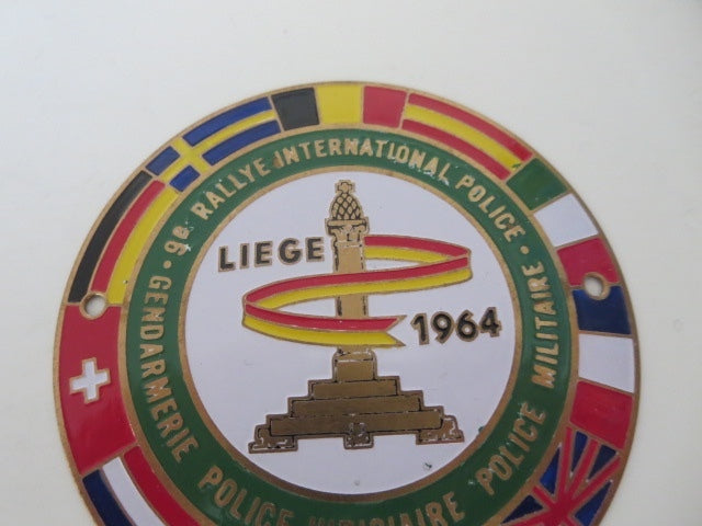 1964 RACL AMCPL Liege 9e Rallye International Police Gendarmerie Militaire +