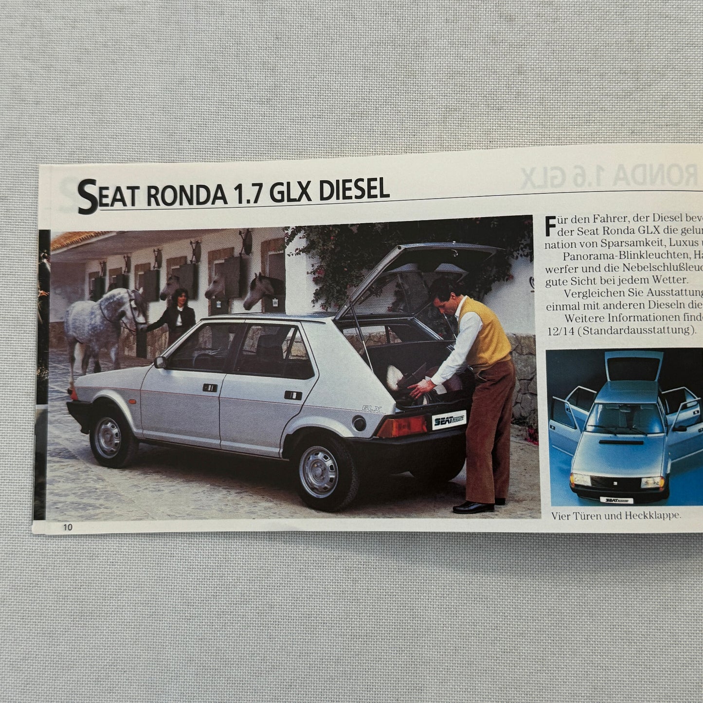 1984 Seat Ronda Press Kit German Text European Brochure Photos