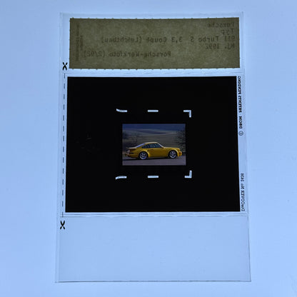 1992 Porsche 911 Turbo S 3.3 Coupe Leichtbau Factory Photo Slide Transparency