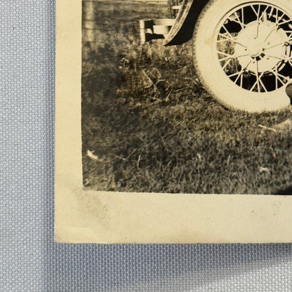 Vintage Car Automobile Photo Photograph Print Snapshot Couple Man Woman