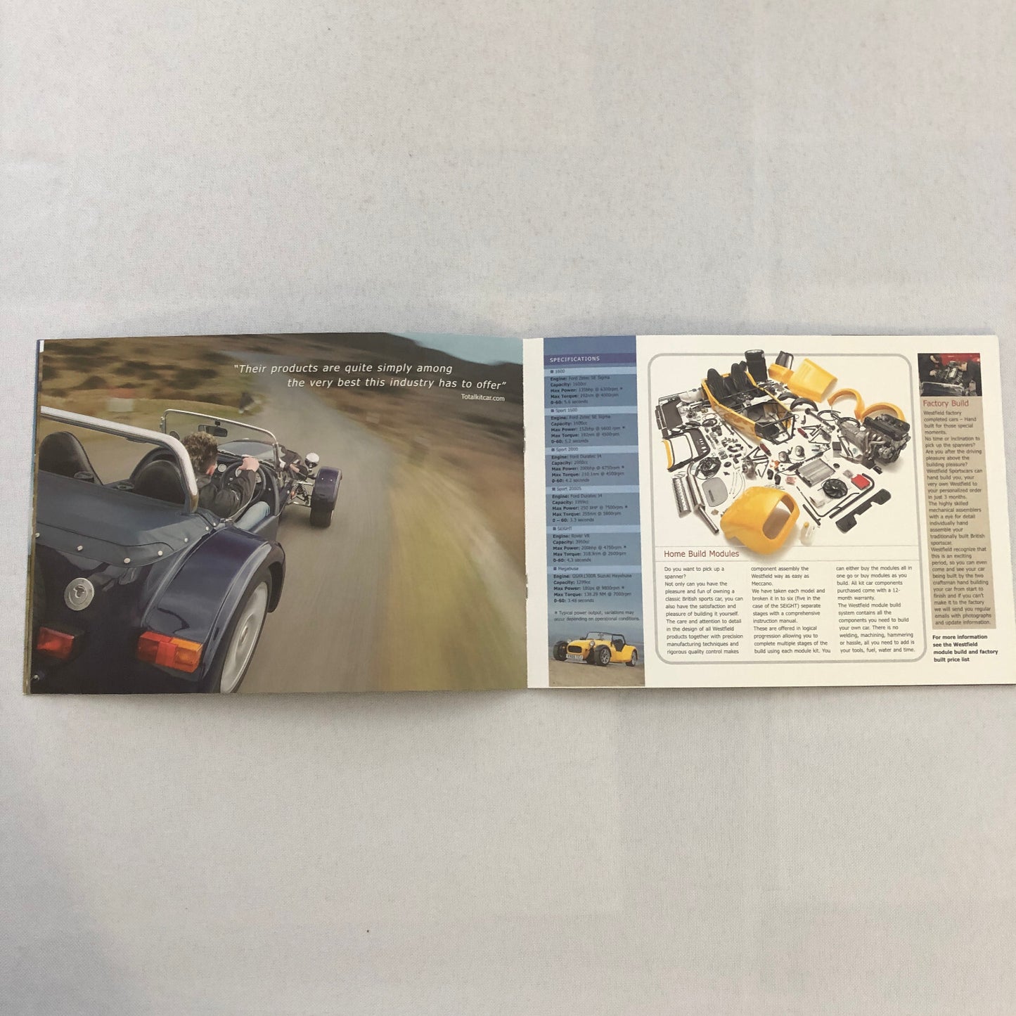 Westfield Sports Car Sales Brochure Catalog Kit Car XI 1600 2000 2000S Megabusa