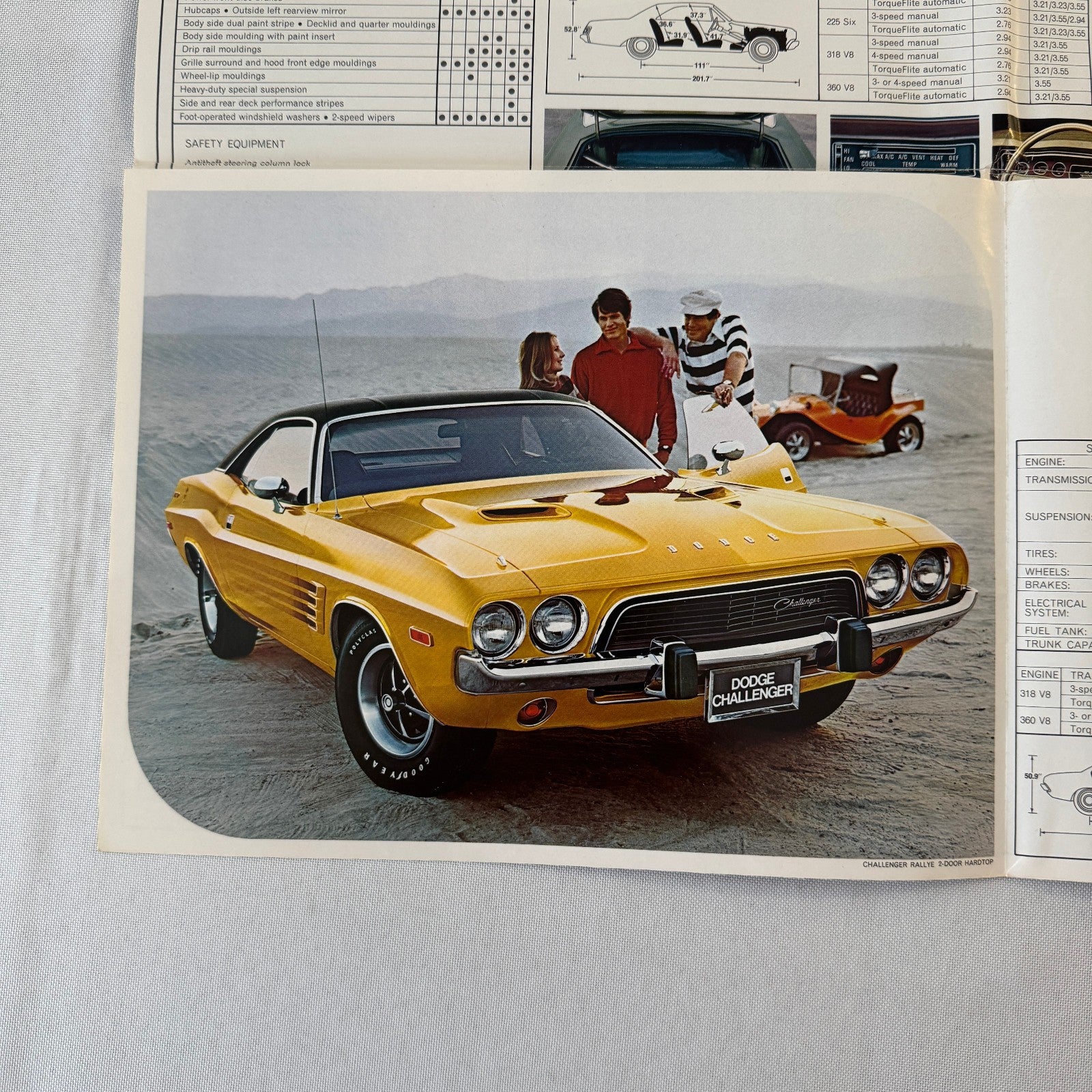 1974 Dodge Dart and Dodge Challenger Car Sales Brochure Catalog Advertising