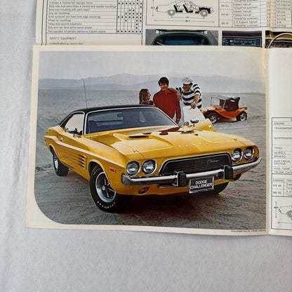 1974 Dodge Dart and Dodge Challenger Car Sales Brochure Catalog Advertising