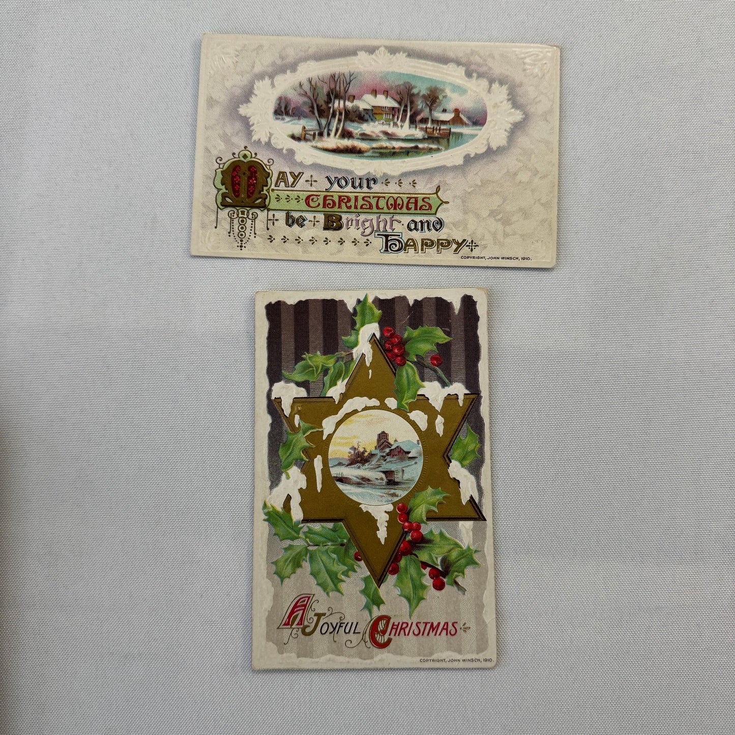 Antique Christmas & New Years Postcard Collection Lot Birds Flowers Xmas 100+