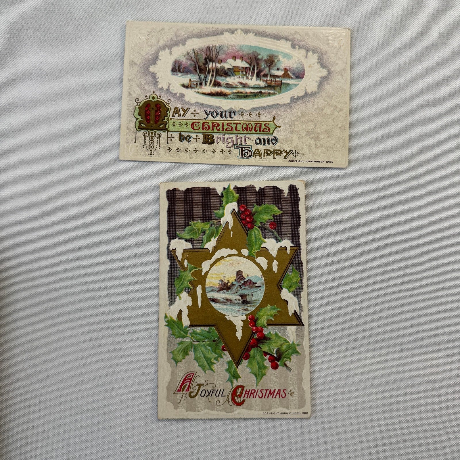 Antique Christmas & New Years Postcard Collection Lot Birds Flowers Xmas 100+