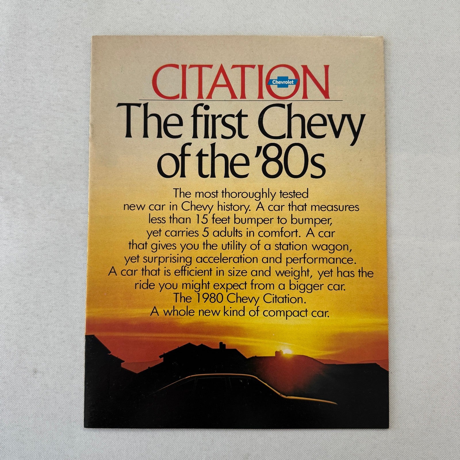 1980 Chevrolet Citation Car Sales Brochure Catalog Chevy X11 Club Coupe