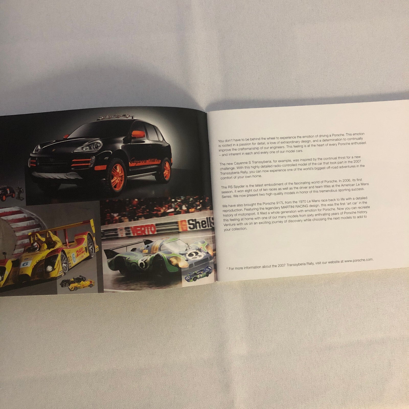 Porsche Model Car Die Cast Sales Brochure Catalog 911 Boxster Racing Cayenne +