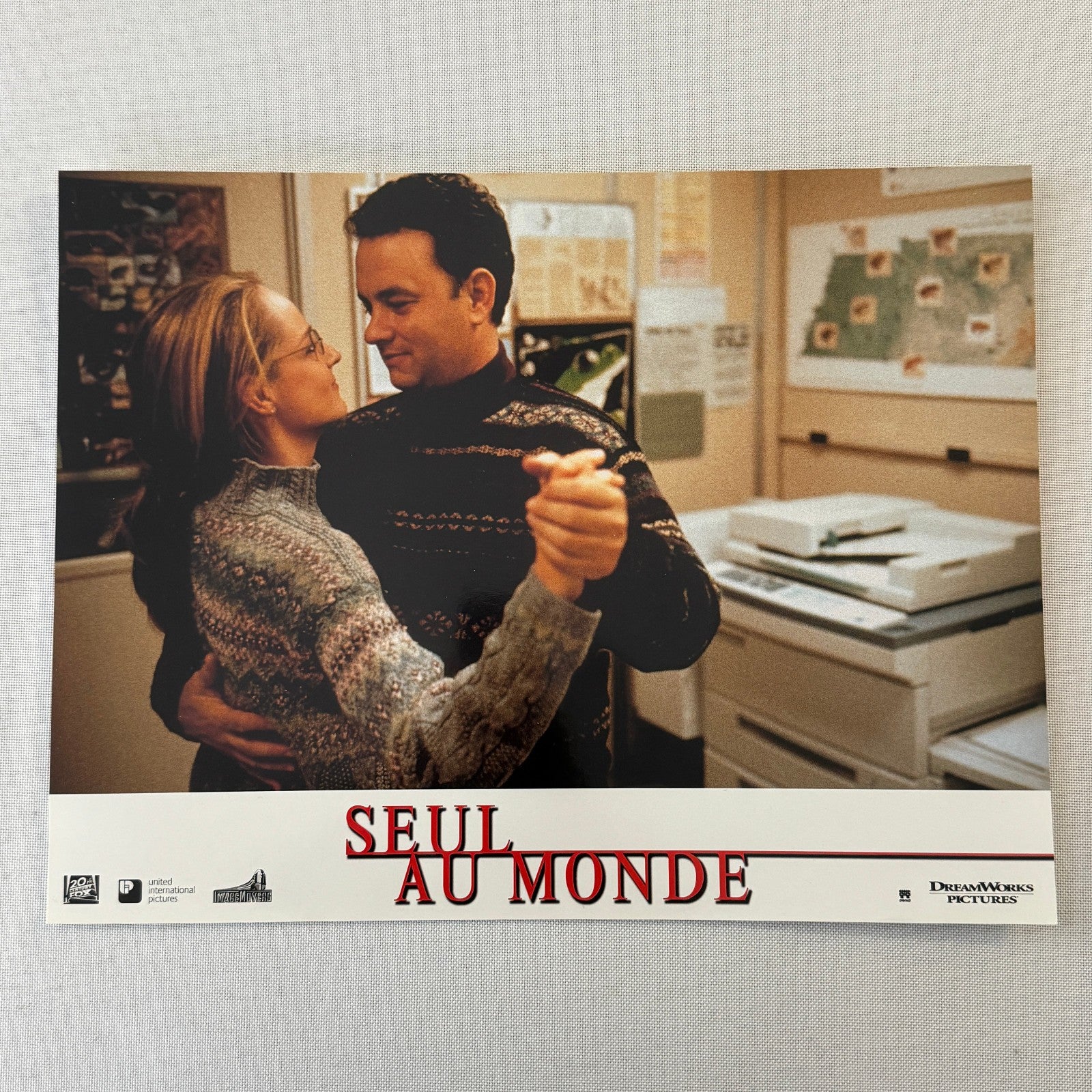 Vintage Movie Lobby Card Poster Lot Cast Away Seul Au Monde FRENCH Tom Hanks