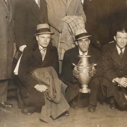 Press Photo Photograph 1934 American Ice Hockey Association Players LNA London