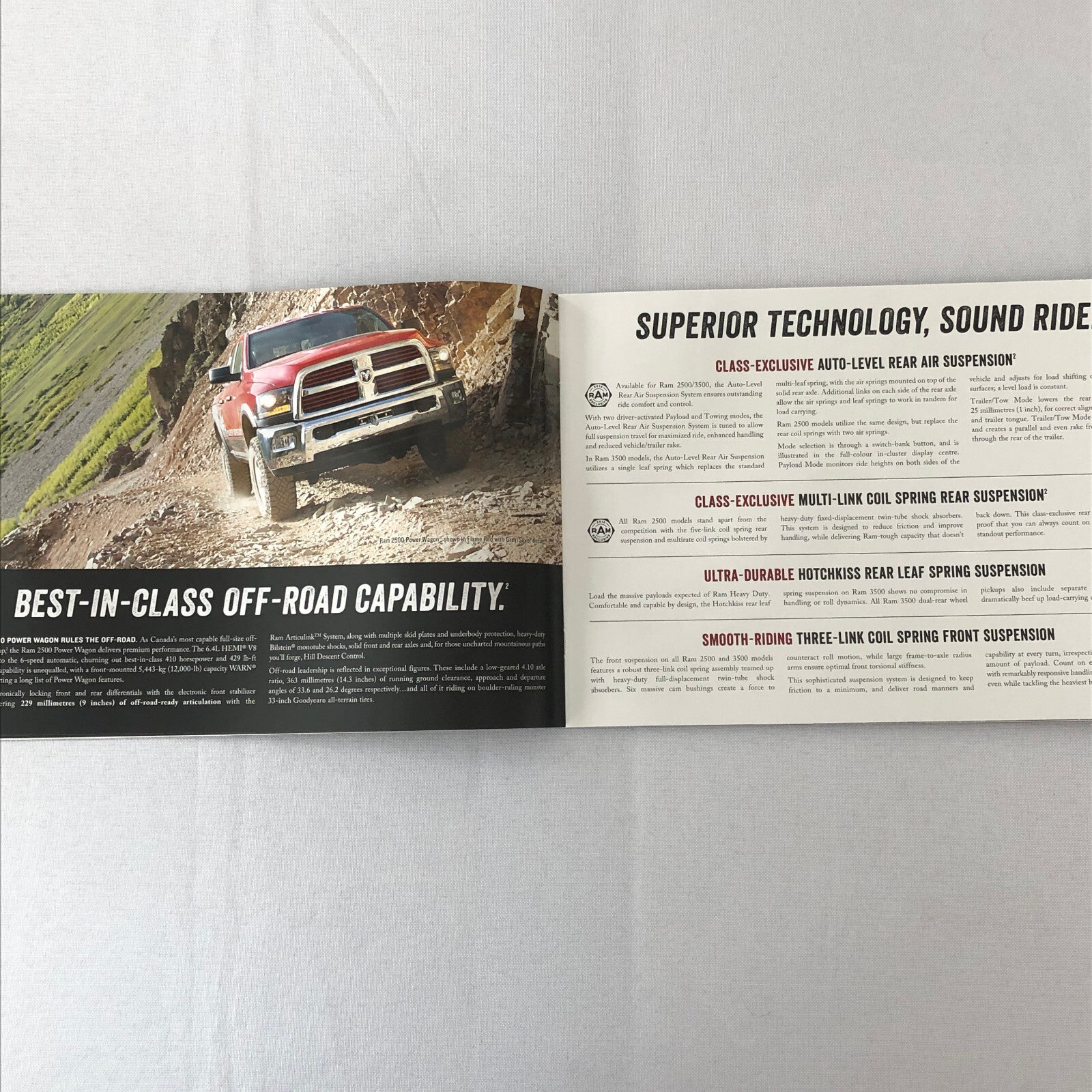 2016 Dodge Ram 2500 / 3500 Pickup Sales Brochure Catalog Outdoorsman Power Wagon