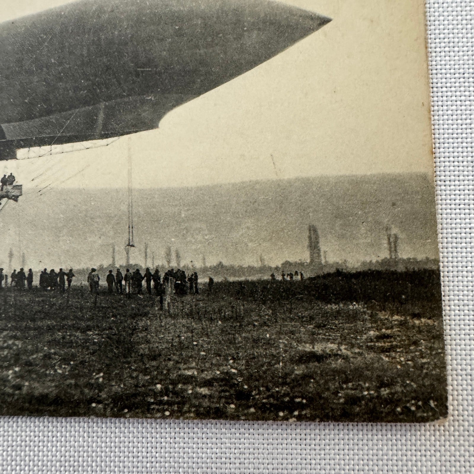 Vintage Zeppelin Airship Dirigible Postcard Post Card French Patrie 1908 Posted